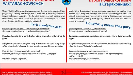 Bezpłatne kursy języka polskiego