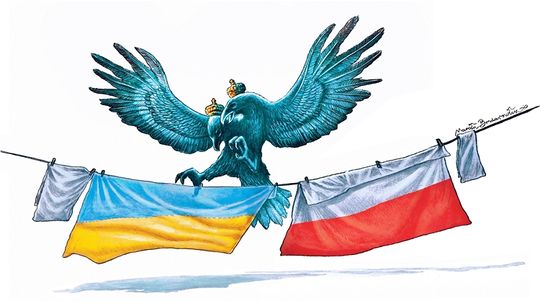 Cały świat solidaryzuję się z Ukrainą! Rysunkek Bondarowicza na międzynarodowej wystawie „Say NO to WAR in Ukraine".