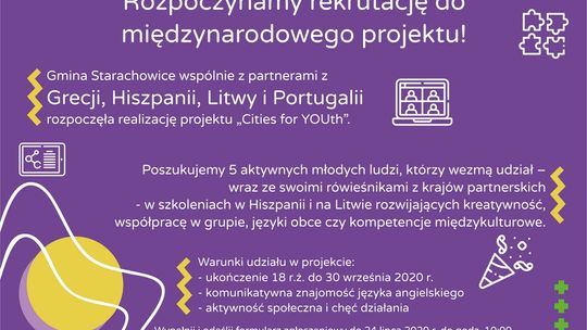 Cities for YOUth - Ruszamy z rekrutacją młodych ludzi!