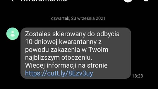 Fałszywe smsy "Kwarantanna"