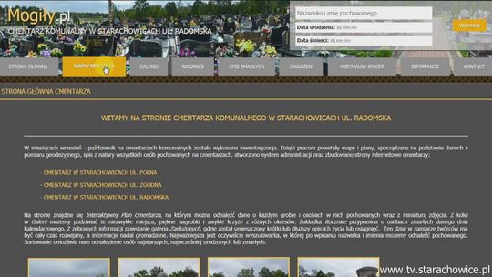 Gmina uruchomiła stronę internetową komunalnych nekropolii