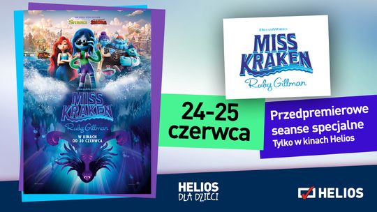 Helios Starachowice zaprasza na MISS KRAKEN. Ruby Gillman: seanse specjalne  24 i 25 czerwca