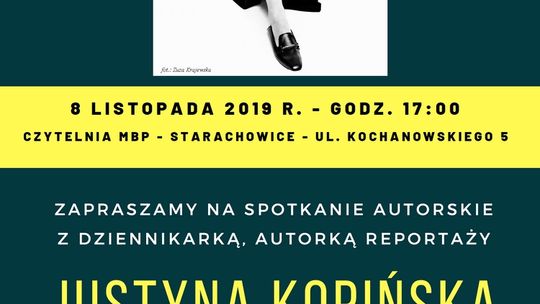 Justyną Kopińska w Miejskiej Bibiotece Publicznej