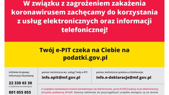 Kontakt z urzędami skarbowymi – informacja dla podatników