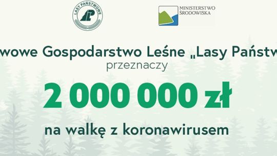 Lasy Państwowe przeznaczą dwa miliony złotych na walkę z koronawirusem