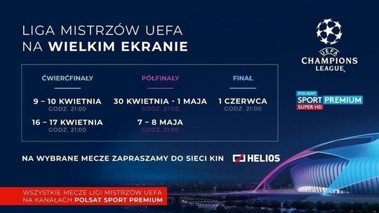 Liga Mistrzów UEFA na ekranach kin Helios!