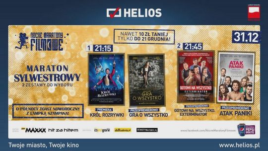 Maraton Sylwestrowy  w kinach Helios