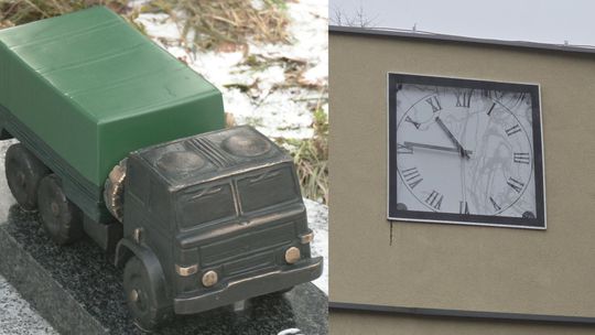 Nowy Staruś przy pomniku konstruktora FSC oraz dawny zegar powrócił na swoje miejsce