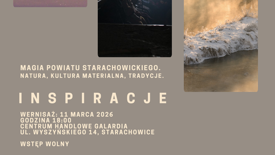 Park Kultury oraz Centrum Galardia serdecznie zapraszają na wernisaż wystawy „Inspiracje”