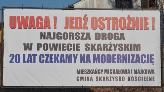 Pilnie potrzebny remont drogi Michałów – Majków