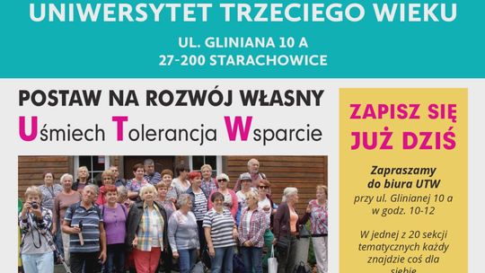 Plan powakacyjnych zajęć na UTW w Starachowicach