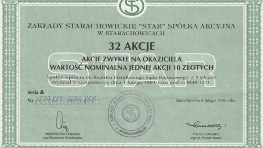 Posiadacze akcji dawnego „Stara” muszą je zmienić na wersję elektroniczną