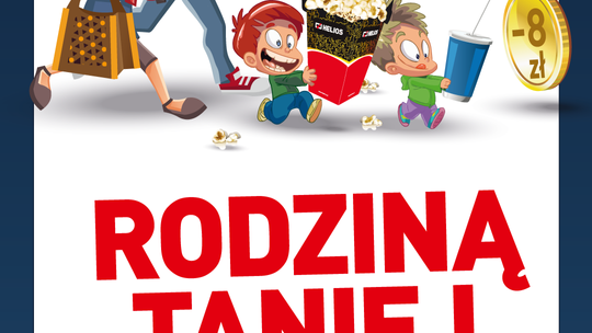 Rodziną taniej do kina!  Bilet Rodzinny w sieci kin Helios.