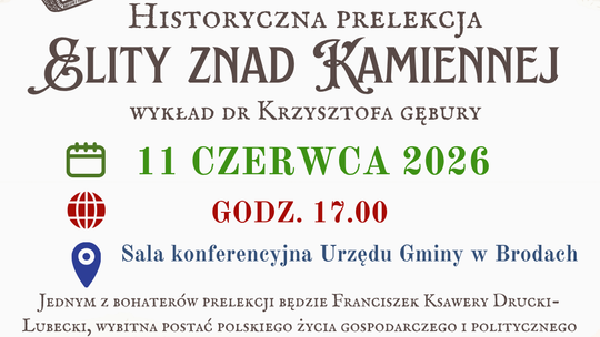 Śladami elit znad Kamiennej. Historyczna prelekcja już w czwartek