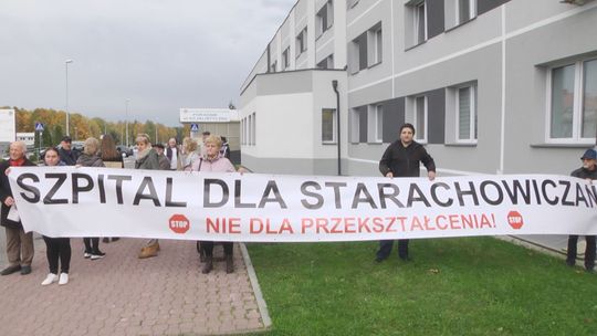 Społeczny protest przed szpitalem