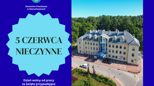 Starostwo Powiatowe nieczynne 5 czerwca