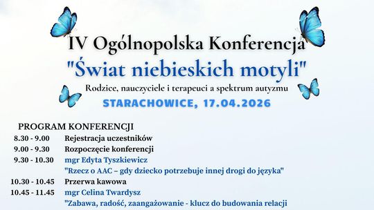 Świat niebieskich motyli 2026 – ważne wydarzenie dla rodziców i terapeutów