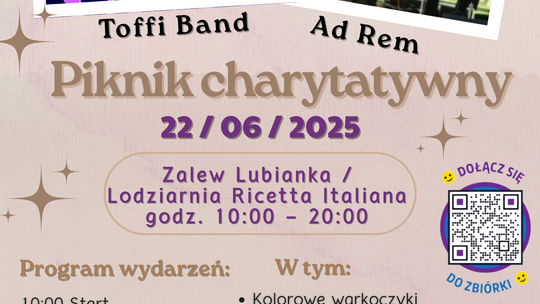 Toffi Band i Ad Rem zagrają dla Grzesia – przyjdź na piknik na Lubiankę