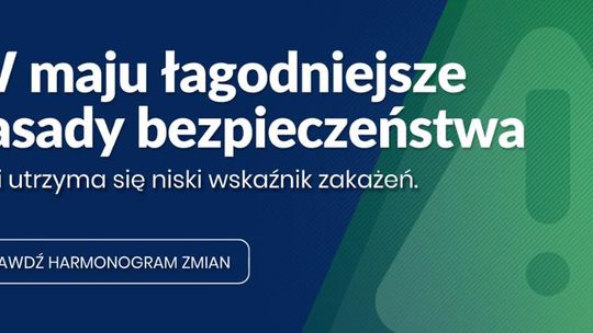 W maju łagodniejsze zasady bezpieczeństwa – jeśli utrzyma się niski wskaźnik zakażeń. Sprawdź harmonogram zmian