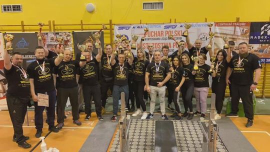 Wiking z pokaźnym naręczem medali