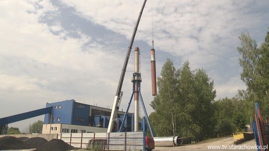 Wymiana starego komina miejskiej ciepłowni