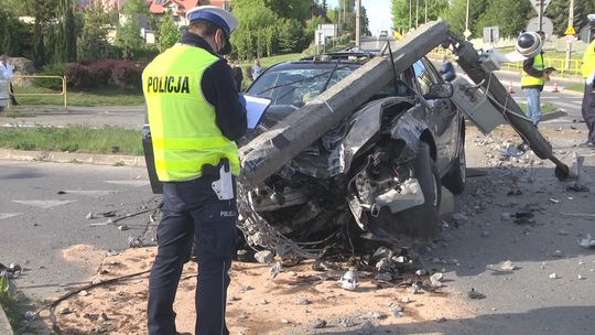 Wypadek na rondzie Solidarności