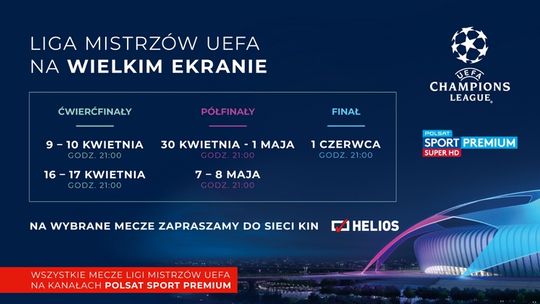  Zobacz mecze Ligi Mistrzów na wielkim ekranie!