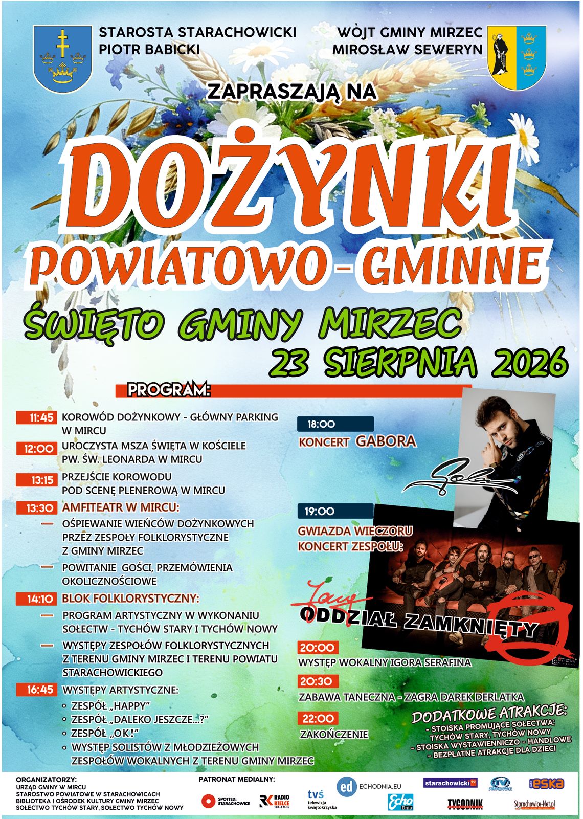 23 sierpnia Święto Gminy i Mirzec i Dożynki Powiatowo- Gminne 23 sierpnia Święto Gminy i Mirzec i Dożynki Powiatowo- Gminne