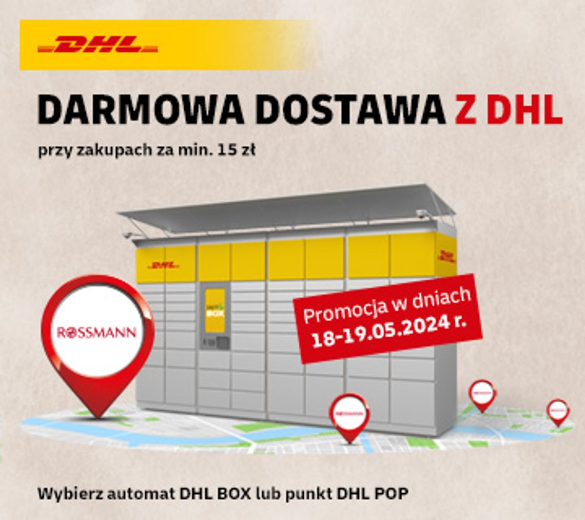 Darmowa dostawa na wszystkie produkty z przewoźnikiem DHL
