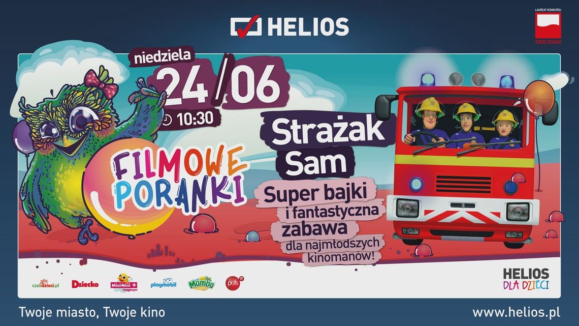 Filmowe Poranki: Strażak Sam cz.2  w Kinie Helios Starachowice!!!