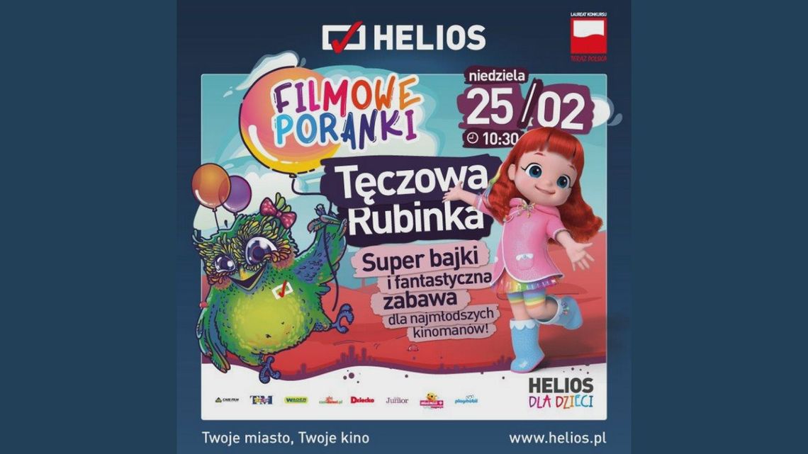Filmowe Poranki – Tęczowa Rubinka cz.7 w Kinie Helios Starachowice! Filmowe Poranki – Tęczowa Rubinka cz.7 w Kinie Helios Starachowice!