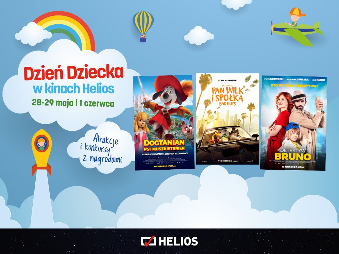 Helios na Dzień Dziecka! Wygraj bilet na seans Helios na Dzień Dziecka! Wygraj bilet na seans
