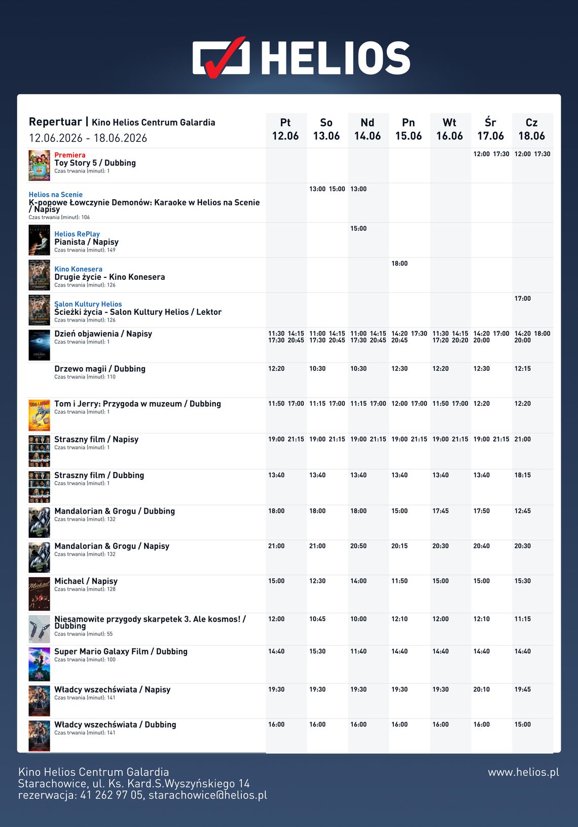 Helios prezentuje nowy repertuar pełen filmowych emocji Helios prezentuje nowy repertuar pełen filmowych emocji
