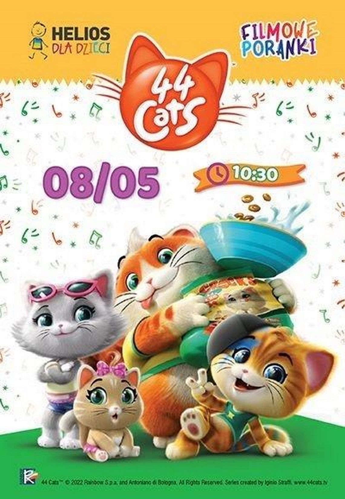 Helios Starachowice zaprasza na FILMOWE PORANKI: 44 Koty, cz. 15 Helios Starachowice zaprasza na FILMOWE PORANKI: 44 Koty, cz. 15