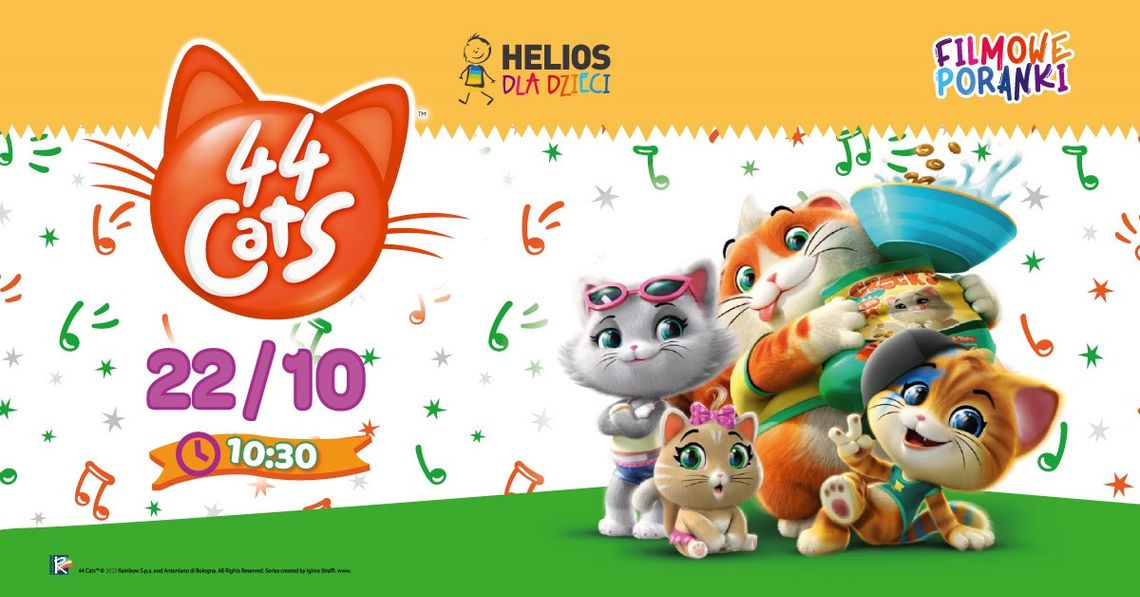Helios Starachowice zaprasza na FILMOWE PORANKI:44 Koty, cz.2