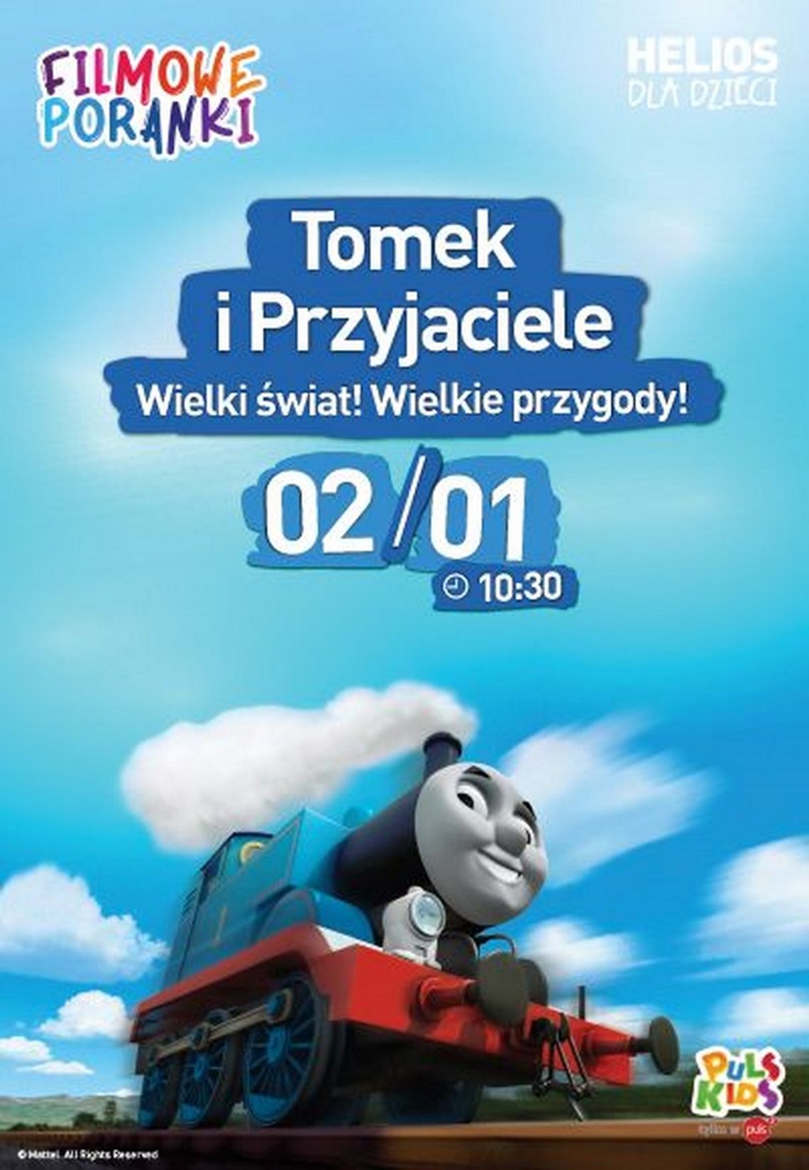 Helios Starachowice zaprasza na FILMOWE PORANKI: Tomek i Przyjaciele, cz. 1 Helios Starachowice zaprasza na FILMOWE PORANKI: Tomek i Przyjaciele, cz. 1
