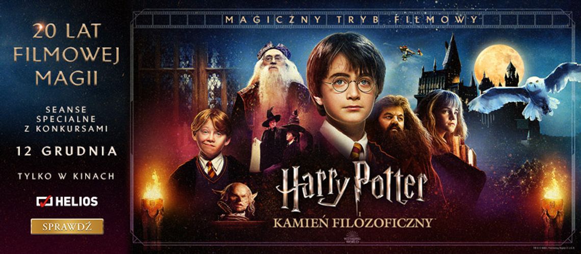 Helios Starachowice zaprasza na HARRY POTTER i KAMIEŃ FILOZOFICZNY: seanse z konkursami 12 grudnia godzina 12:30 Helios Starachowice zaprasza na HARRY POTTER i KAMIEŃ FILOZOFICZNY: seanse z konkursami 12 grudnia godzina 12:30