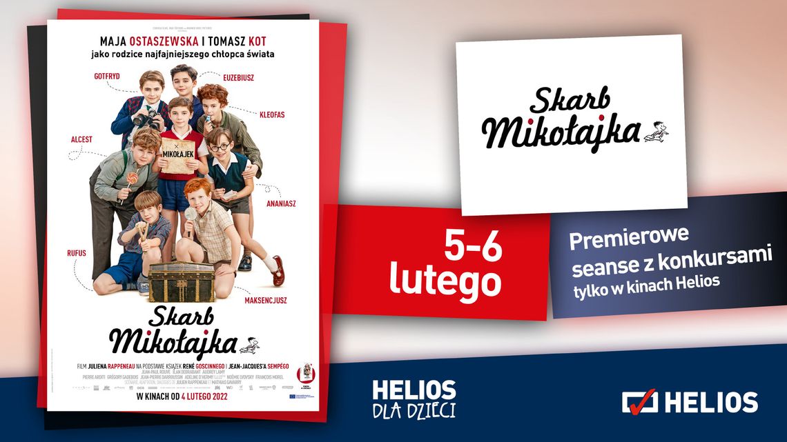 Helios Starachowice zaprasza na SKARB MIKOŁAJKA – premierowe seanse z konkursami 5-6 lutego Helios Starachowice zaprasza na SKARB MIKOŁAJKA – premierowe seanse z konkursami 5-6 lutego