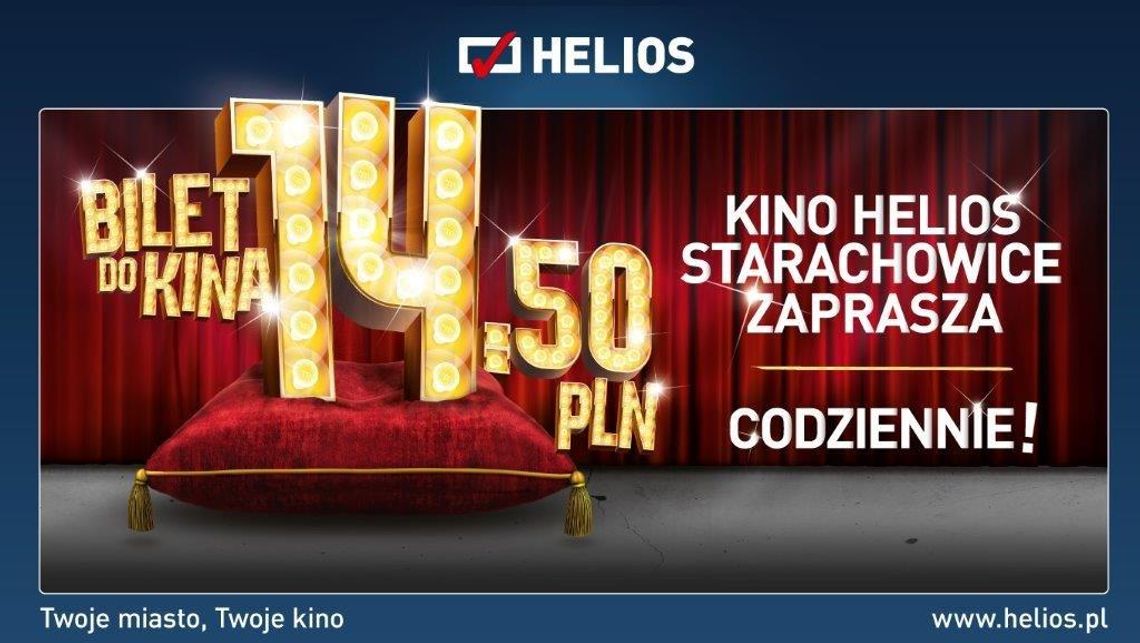 Helios w Starachowicach z biletami po 14,50 zł codziennie! Helios w Starachowicach z biletami po 14,50 zł codziennie!