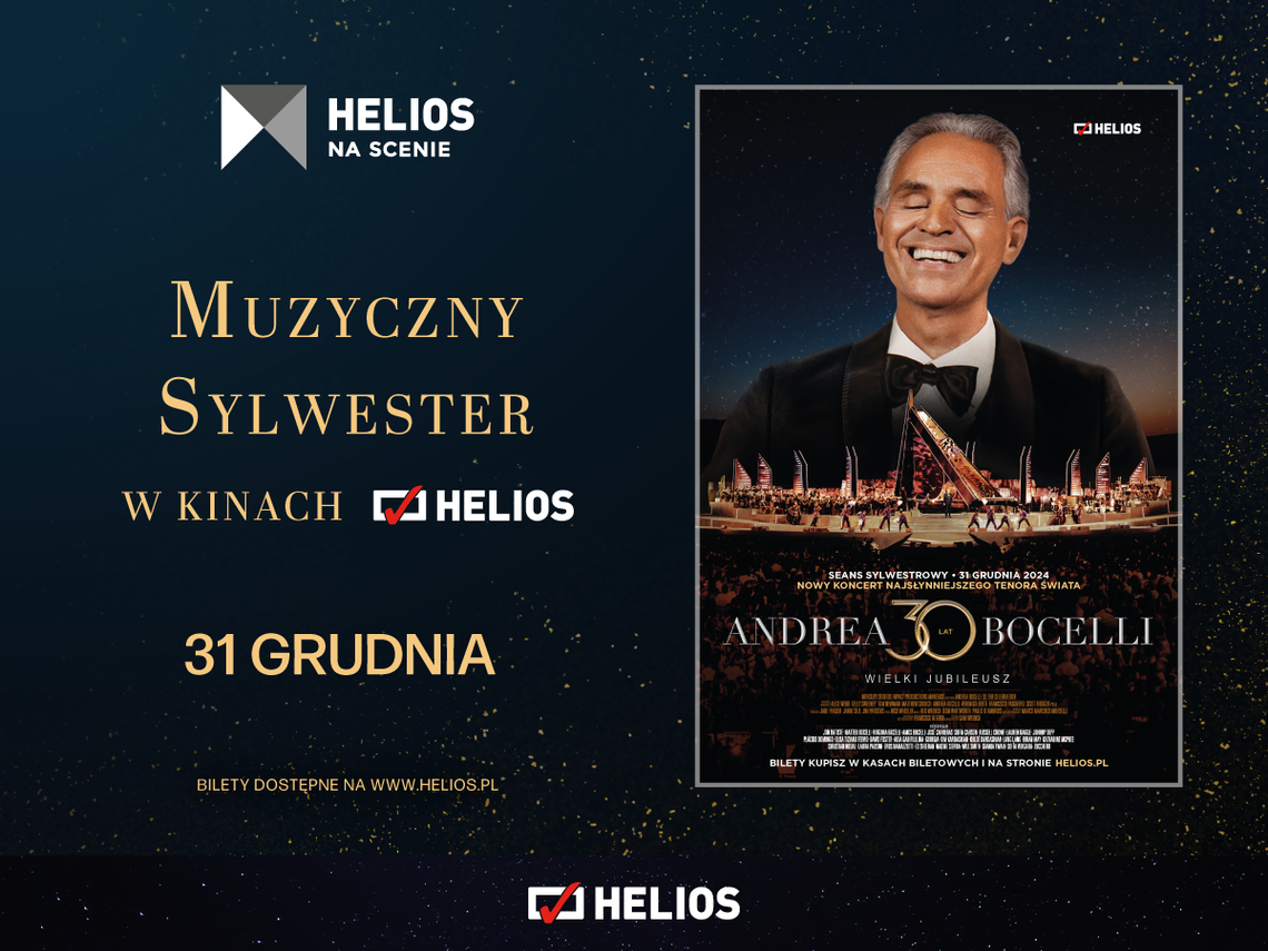 Helios zaprasza na koncert Andrea Bocelli! Helios zaprasza na koncert Andrea Bocelli!