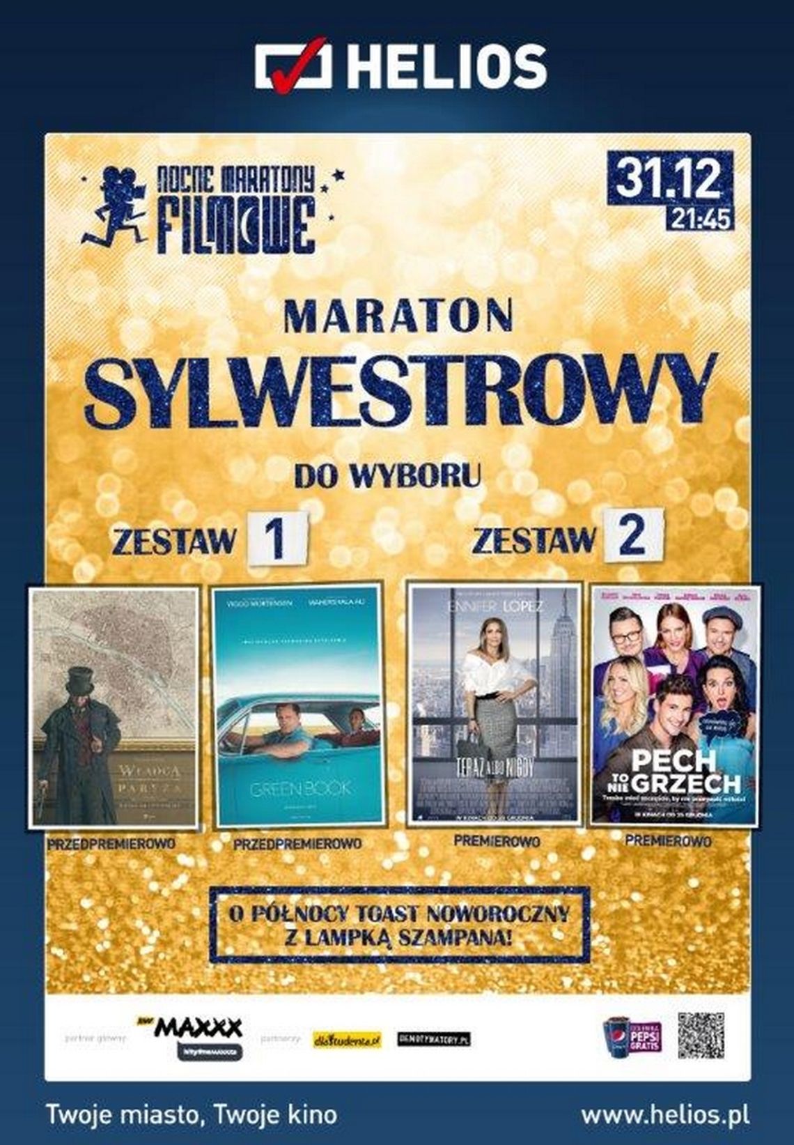 KINO HELIOS STARACHOWICE ZAPRASZA na Maraton Sylwestrowy!!! KINO HELIOS STARACHOWICE ZAPRASZA na Maraton Sylwestrowy!!!