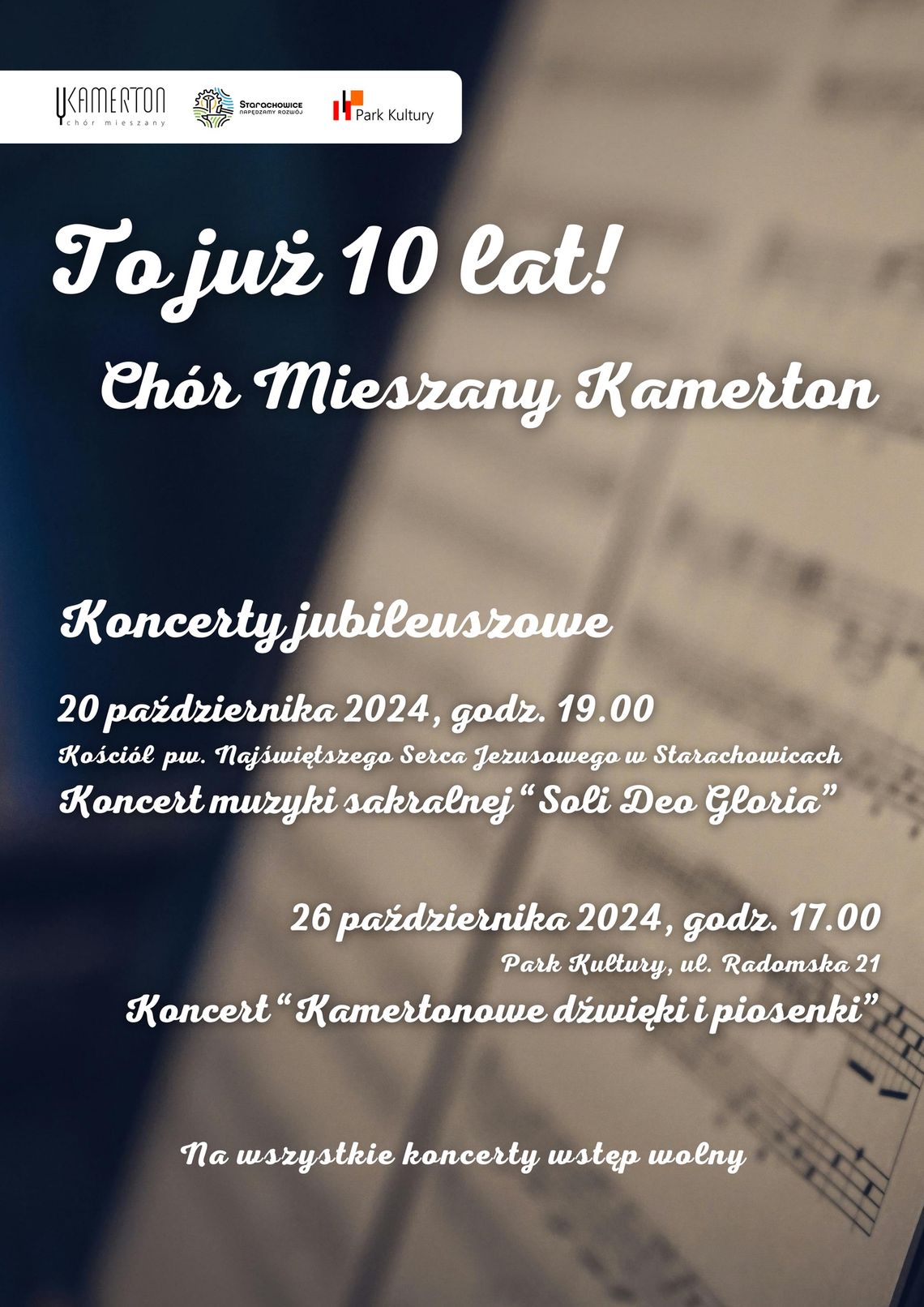 Koncerty jubileuszowe Chóru Mieszanego "Kamerton"