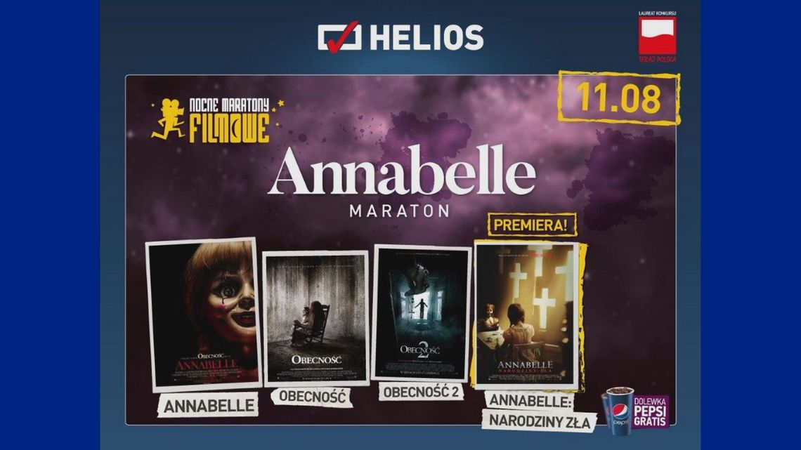 Maraton Annabelle w kinach Helios