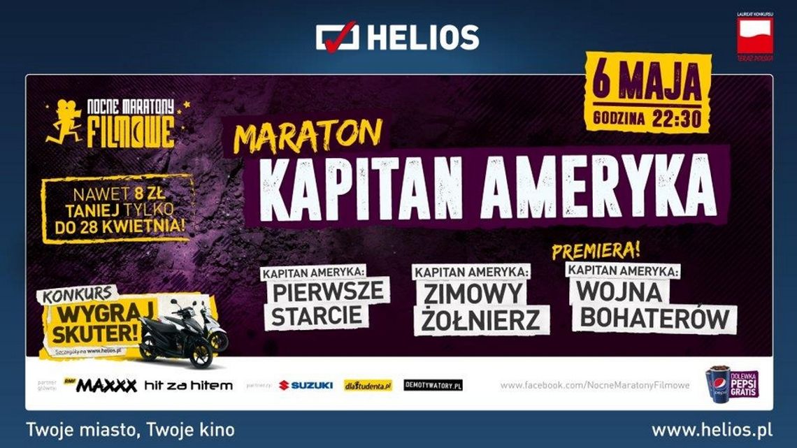 Maraton Kapitana Ameryka  w kinie Helios Starachowice