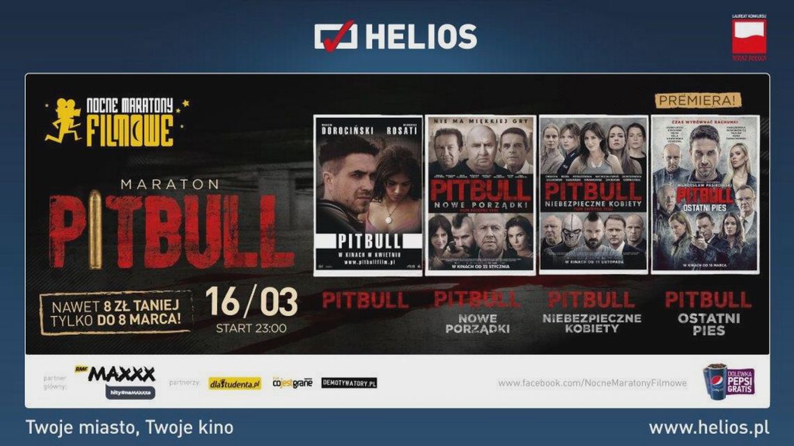 Maraton Pitbulla w kinach Helios! Maraton Pitbulla w kinach Helios!