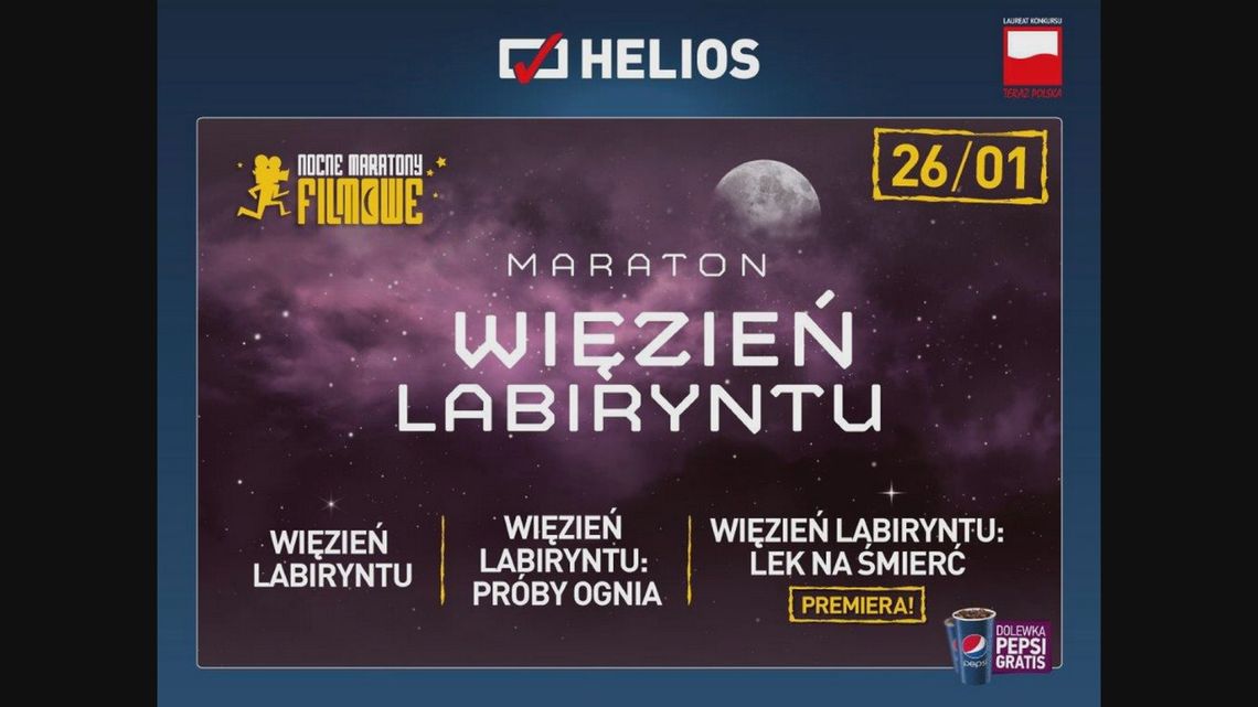 Maraton WIĘZIEŃ LABIRYNTU w kinie Helios