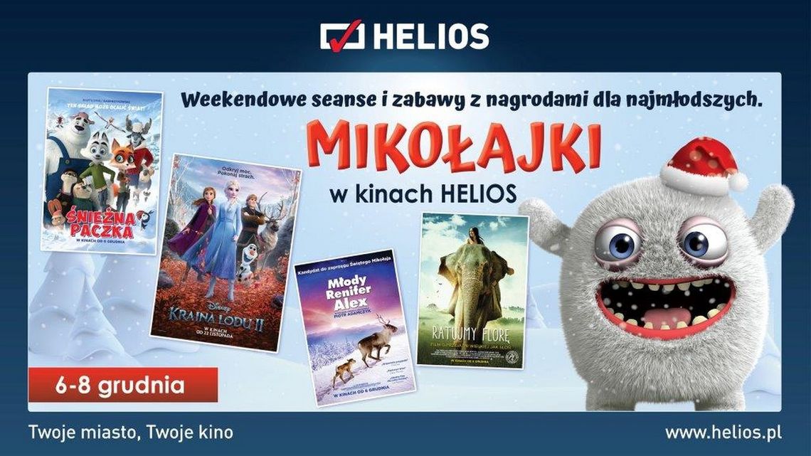 Mikołajki w kinie Helios: 6-8 grudnia!!!