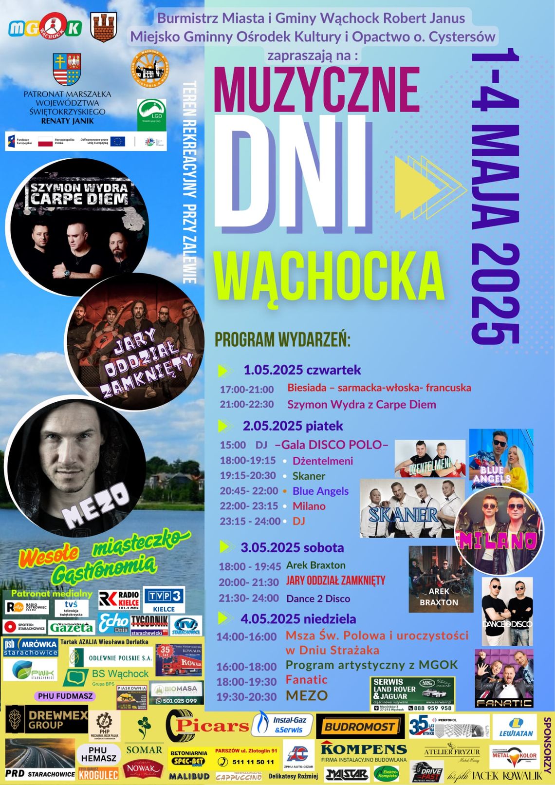 Muzyczne Dni Wąchocka 2025 – Majówka pełna dźwięków i radości!