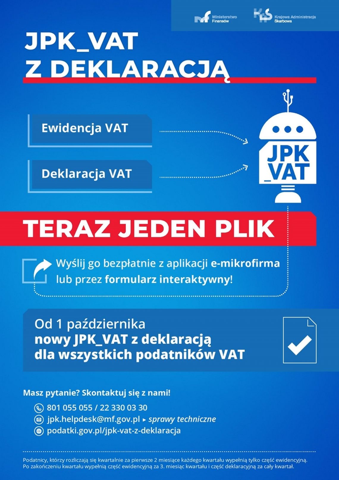 Nowy JPK_VAT z deklaracją dla wszystkich przedsiębiorców