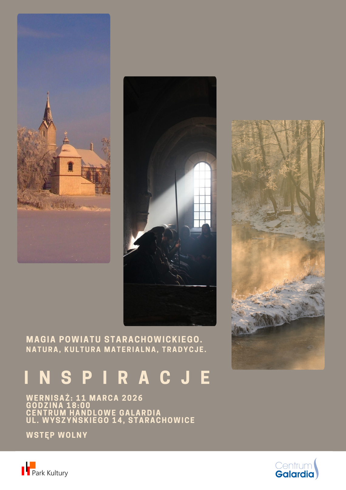 Park Kultury oraz Centrum Galardia serdecznie zapraszają na wernisaż wystawy „Inspiracje”